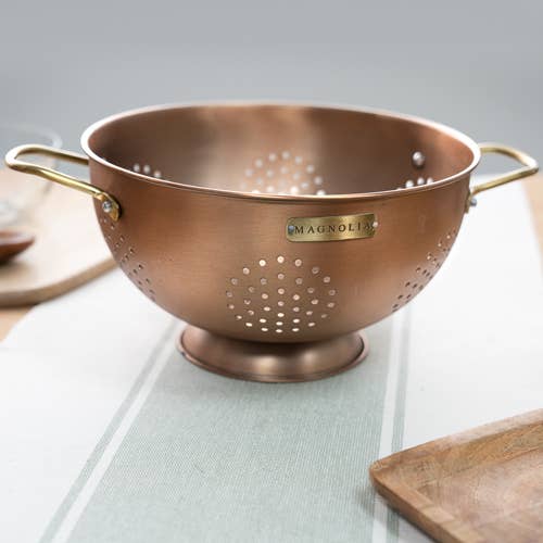 Copper Colander 11"