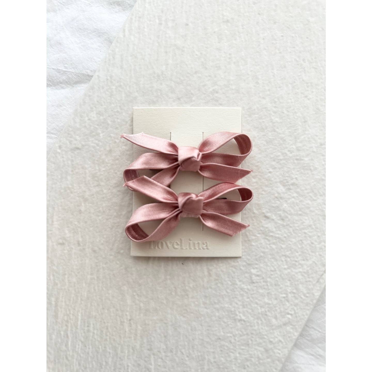 2PC Ribbon Hair Clips Set