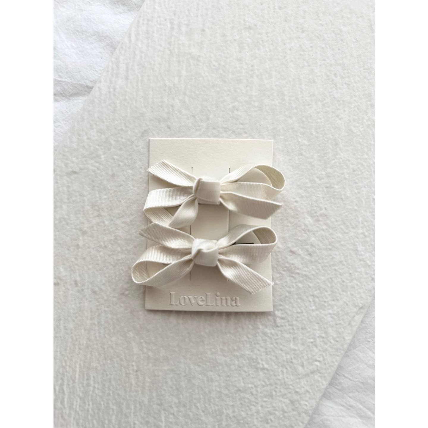 2PC Ribbon Hair Clips Set