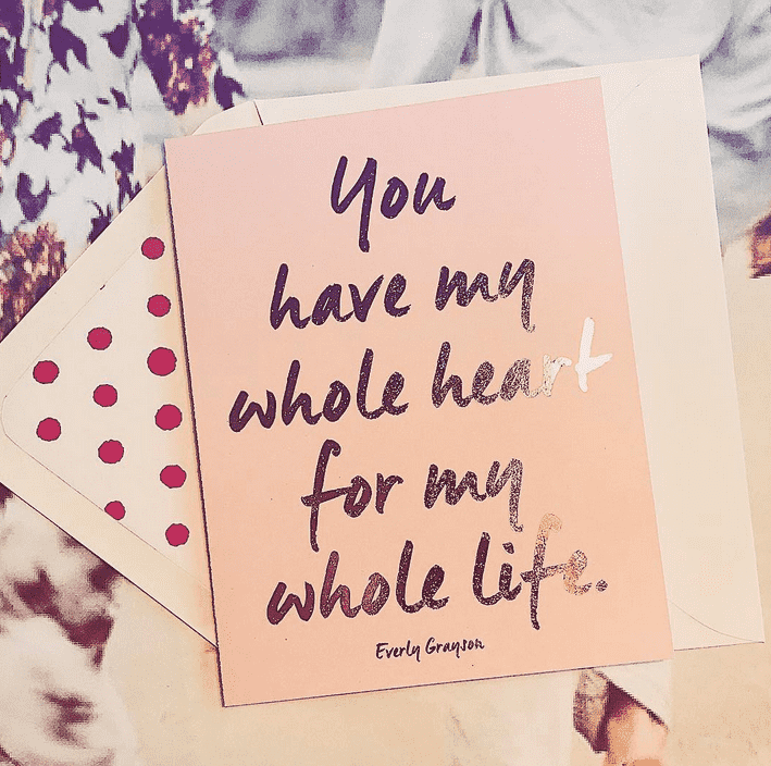 You Have My Whole Heart Greeting Card, Single Folded Card