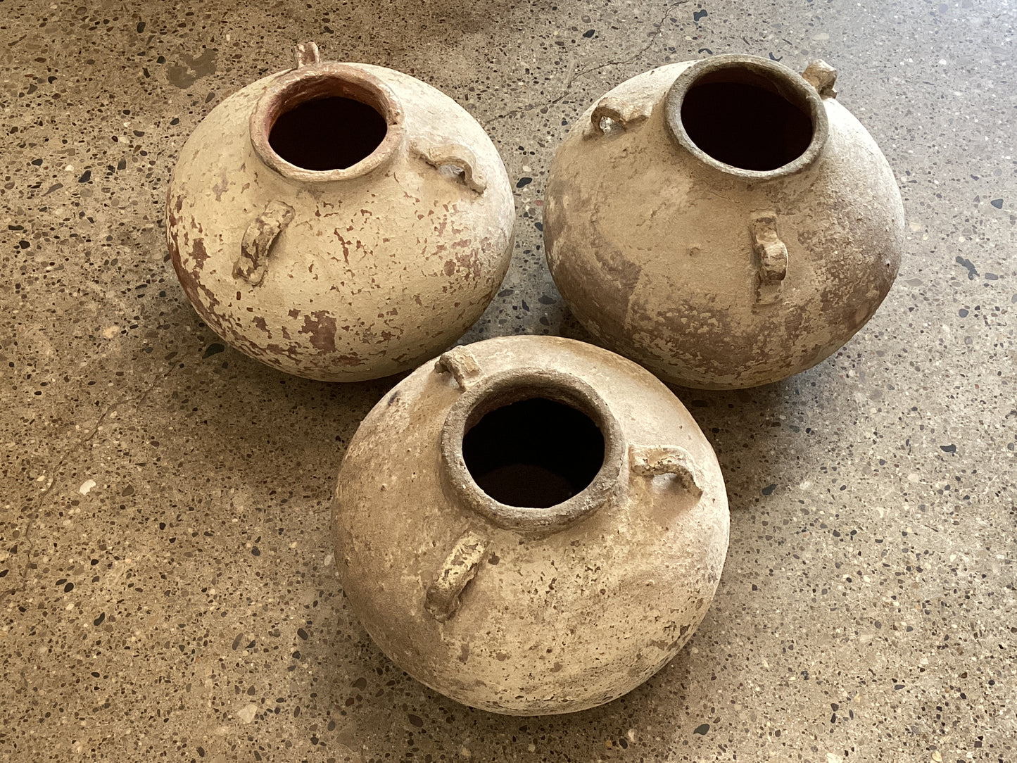 #3 Vintage Vietnamese 3 handle Round Vessel