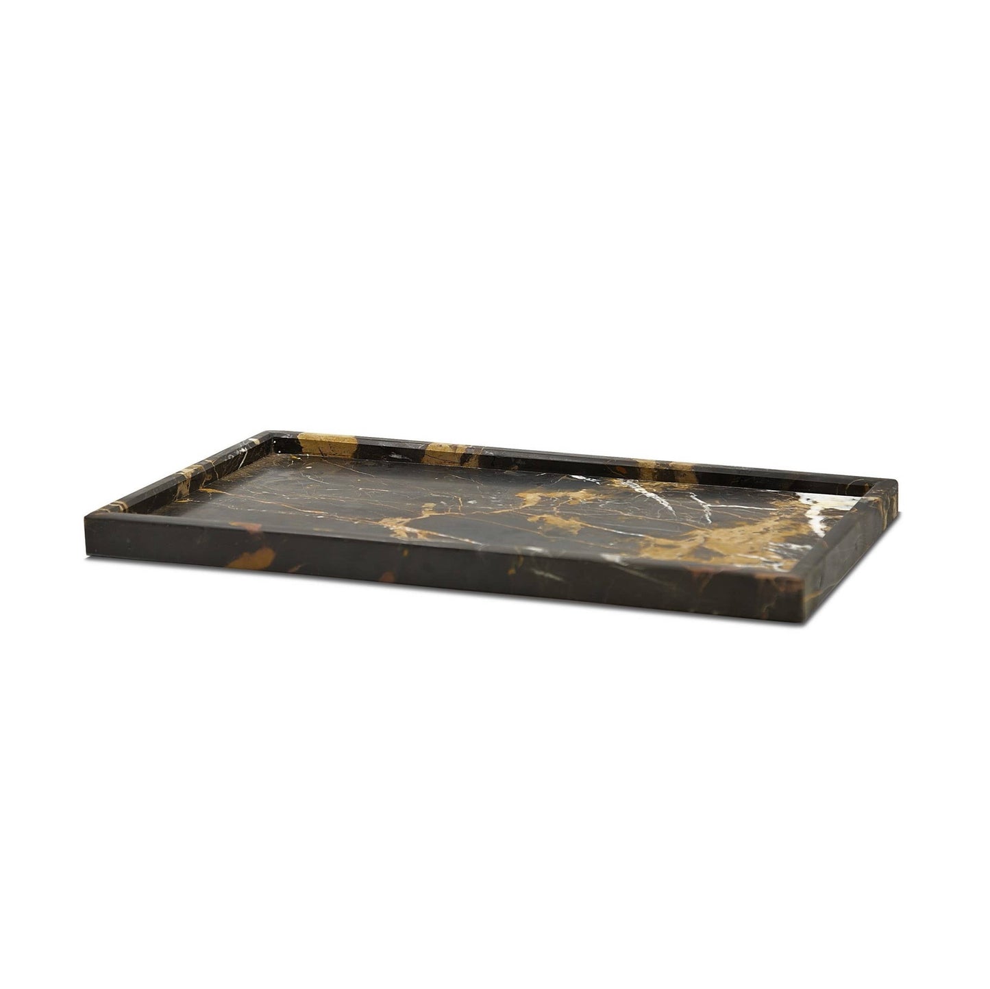 Edesia Collection Black & Gold Marble 18"x10" Honed Finish