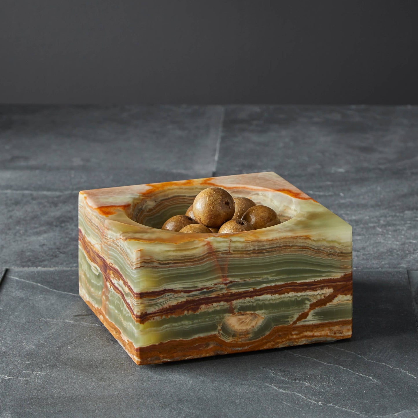 Calix Collection Zafferano Verde Onyx 6" Honed Finish Catch