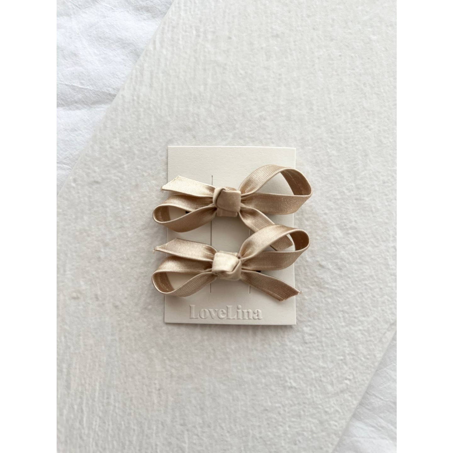 2PC Ribbon Hair Clips Set