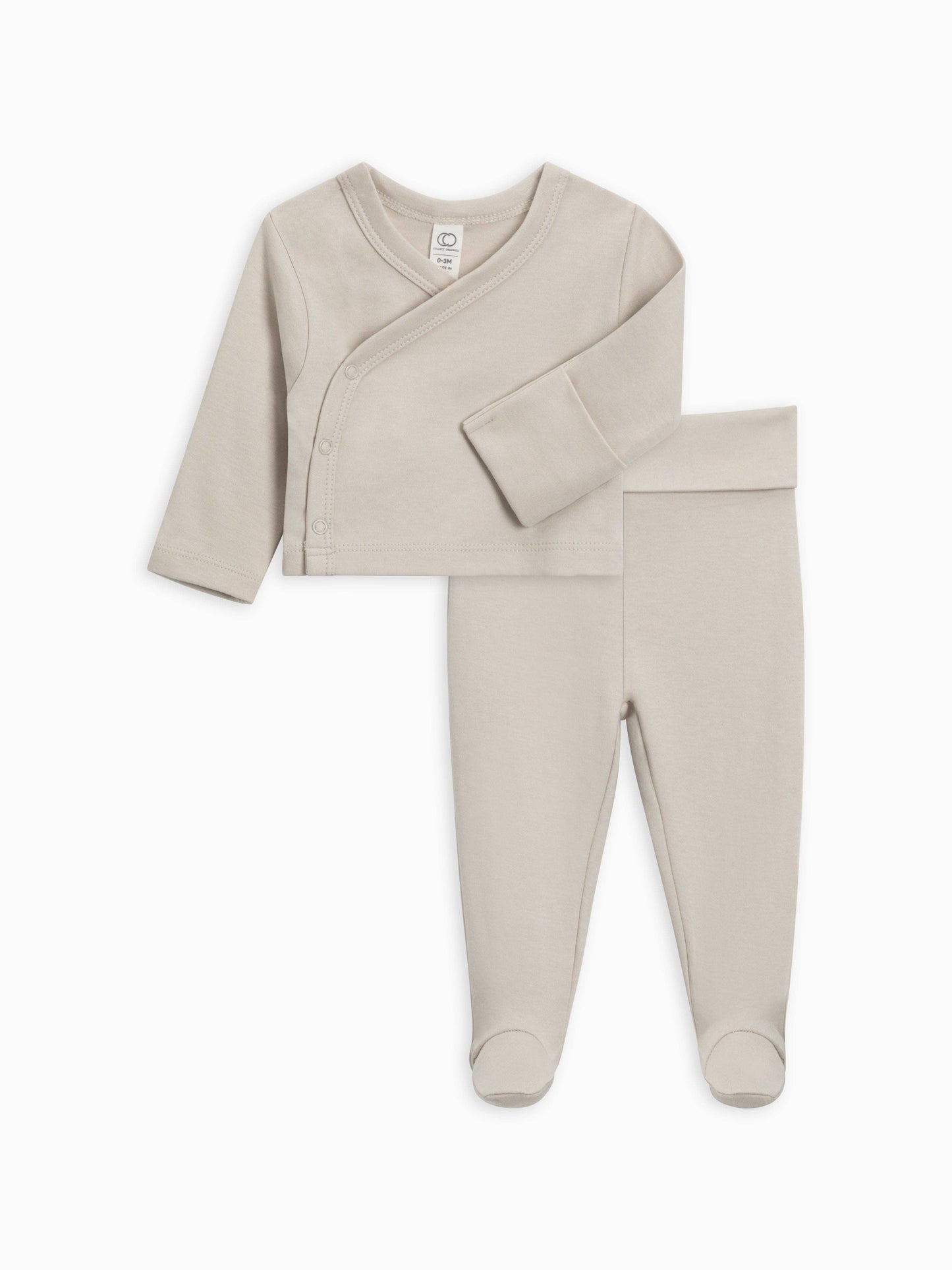 Colored Organics Classic Riley 2 Piece Kimono Wrap Top and Pant Set