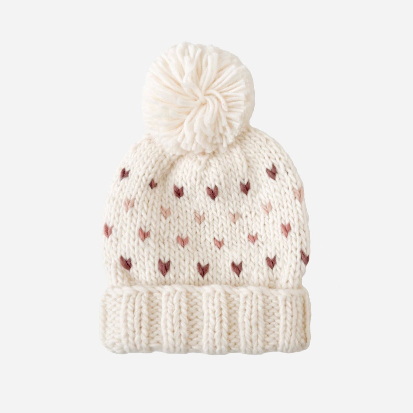 Sawyer Hat Mauve Baby Kid Beanie Heart Fall Winter Valentine