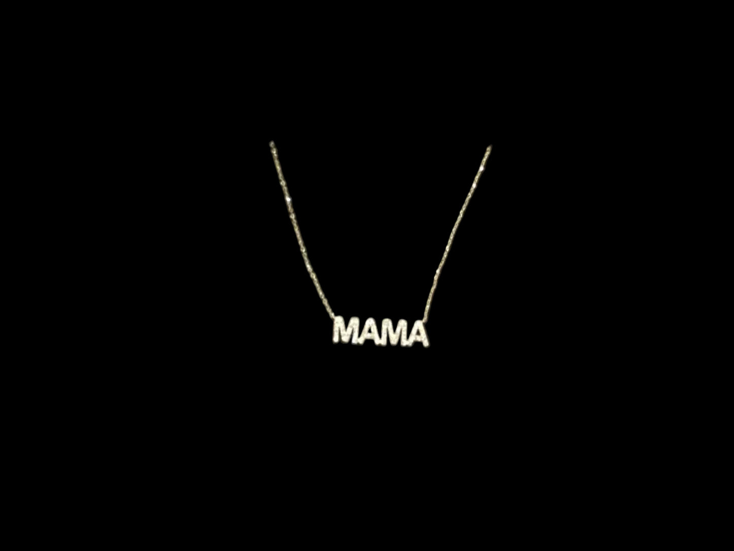 Natural Diamond Mama Necklace