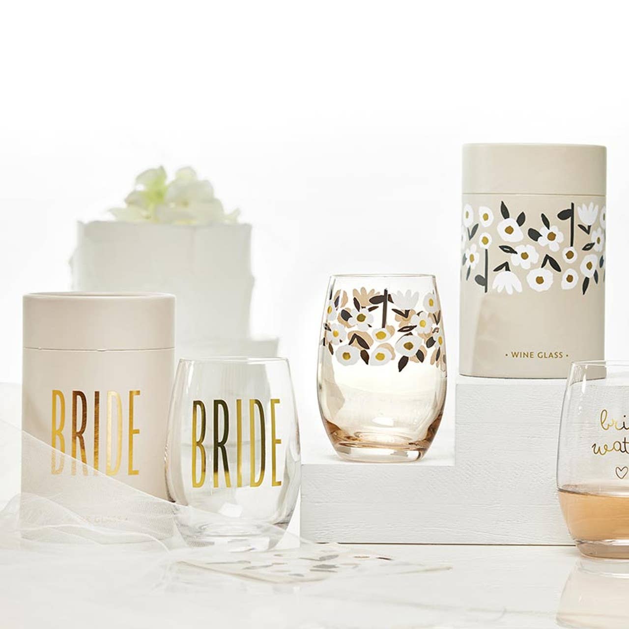 Santa Barbara Designs Bride Stemless Wine Glass