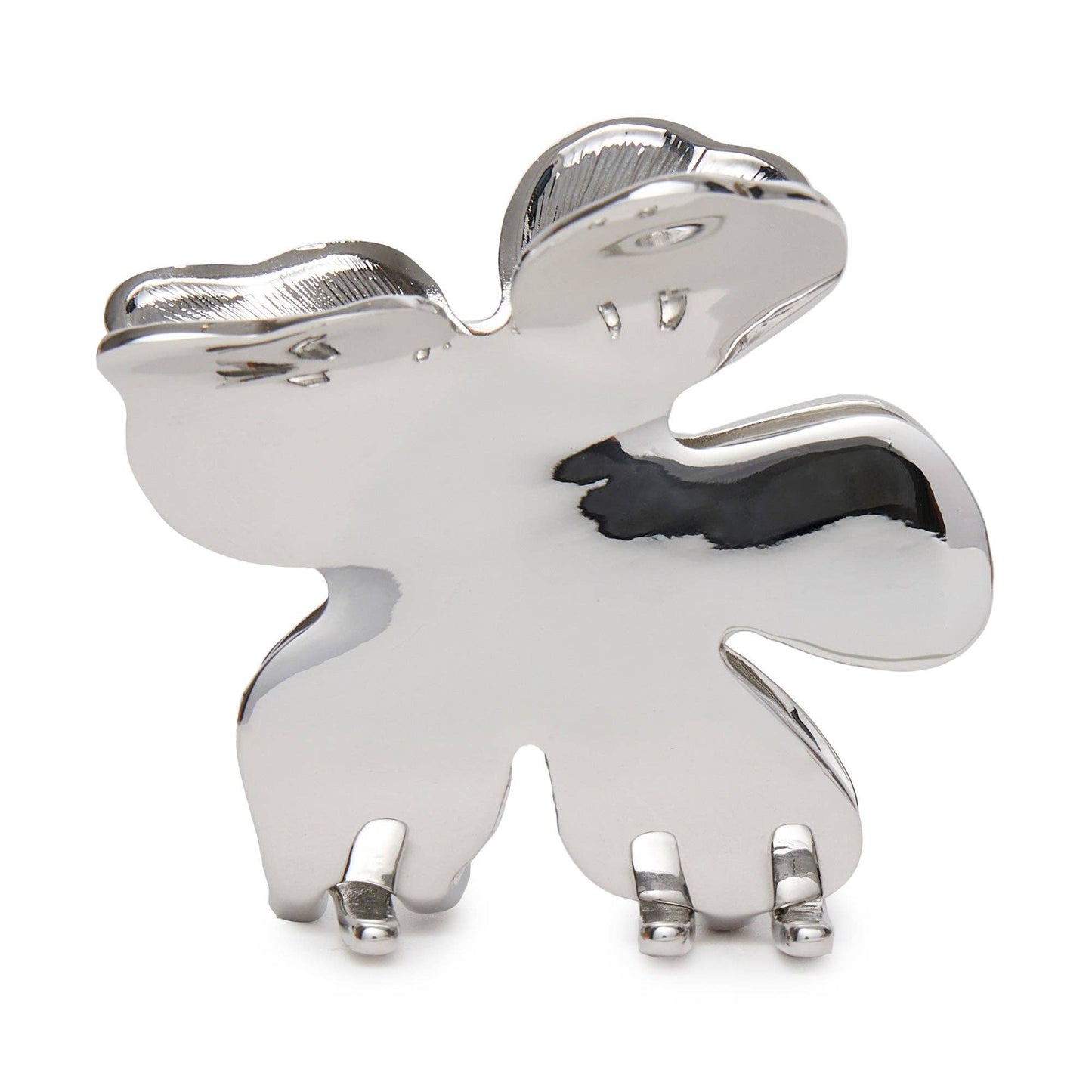 Silver Lily Claw Clip
