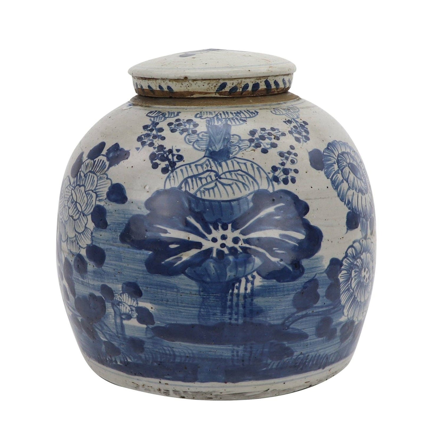 Jingdezhen Hand-Painted Tea Jar With Lotus Flower