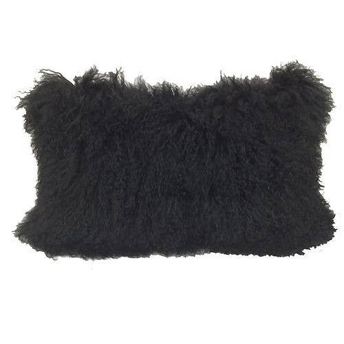 Midnight Tibetan Lamb Pillow