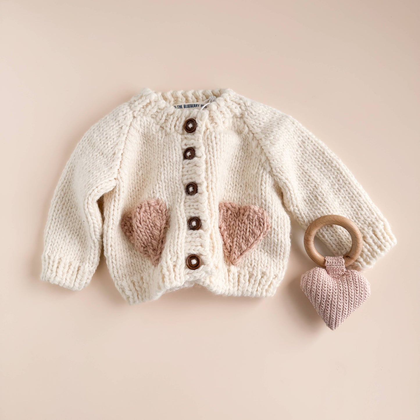 Heart Cardigan, Blush | Baby & Kid Valentine's Sweater