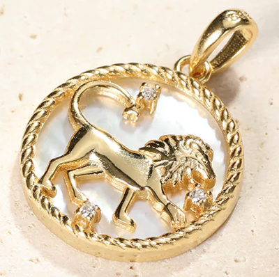 Leo-Astrological Zodiac Coin Collection Mother of Pearl