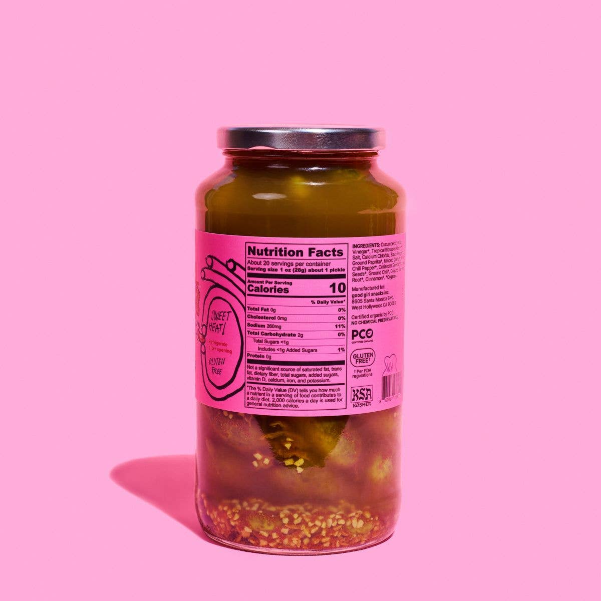 HOT GIRL PICKLES Honey Harissa (6 x 32oz jars)