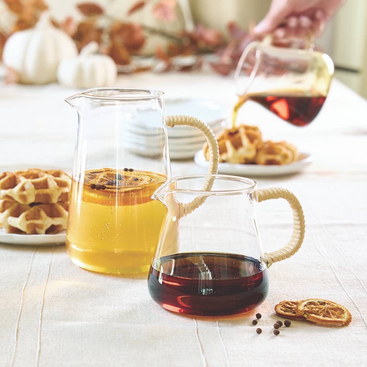 Rattan Handle Pitcher - Tall