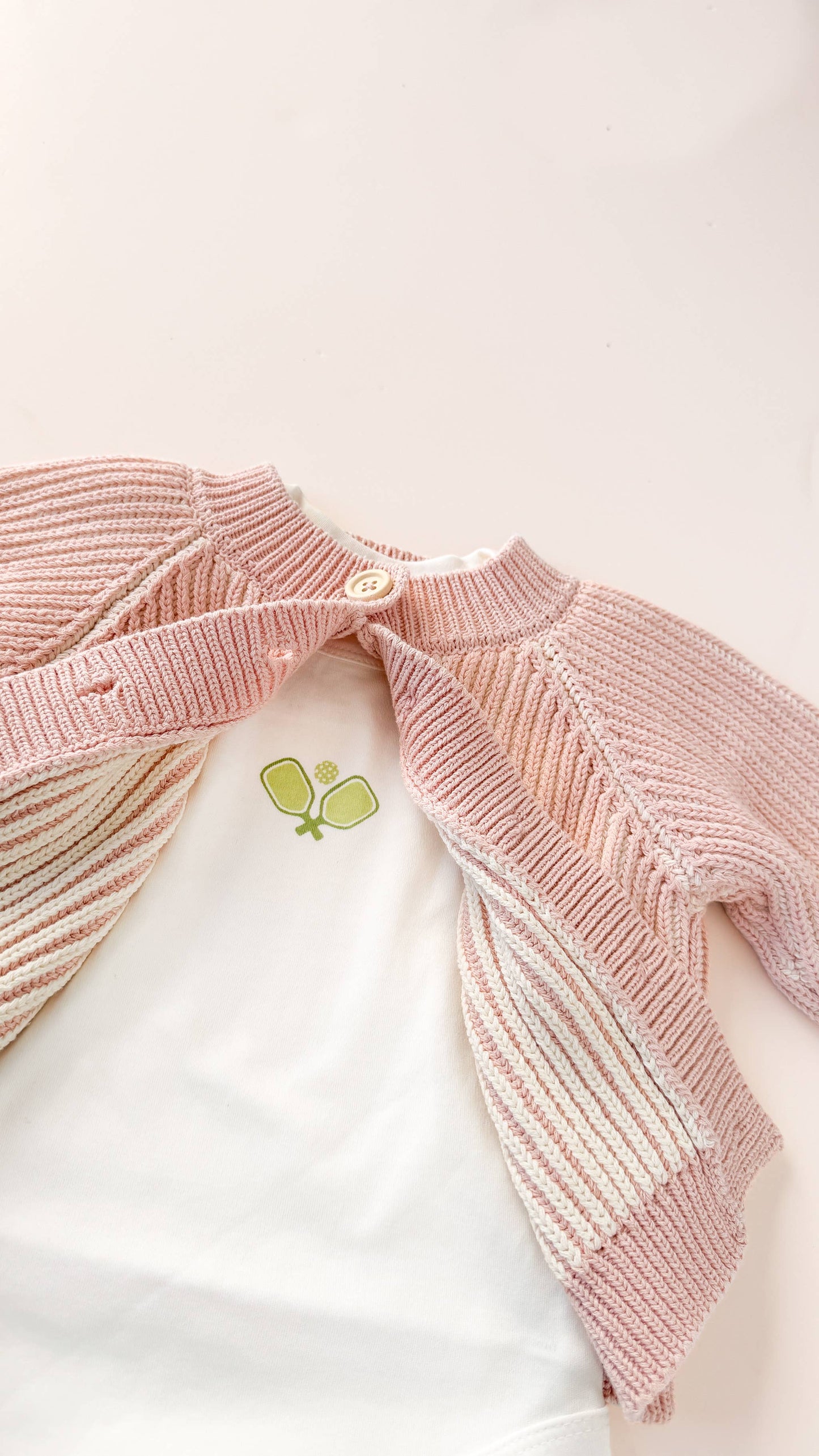 Cotton Brioche Cardigan Pink Baby Kids Girls Clothing