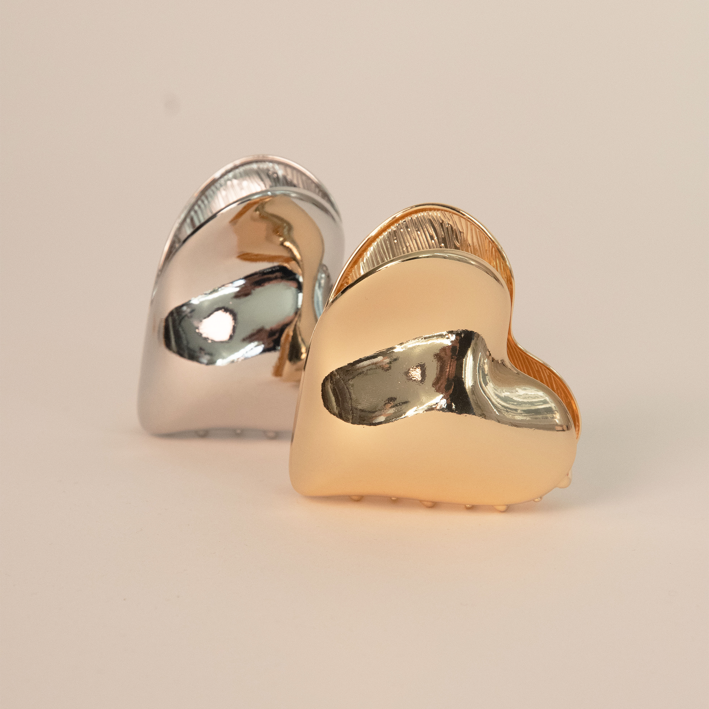 Heart-Shaped Hair Claw Clip l Gold