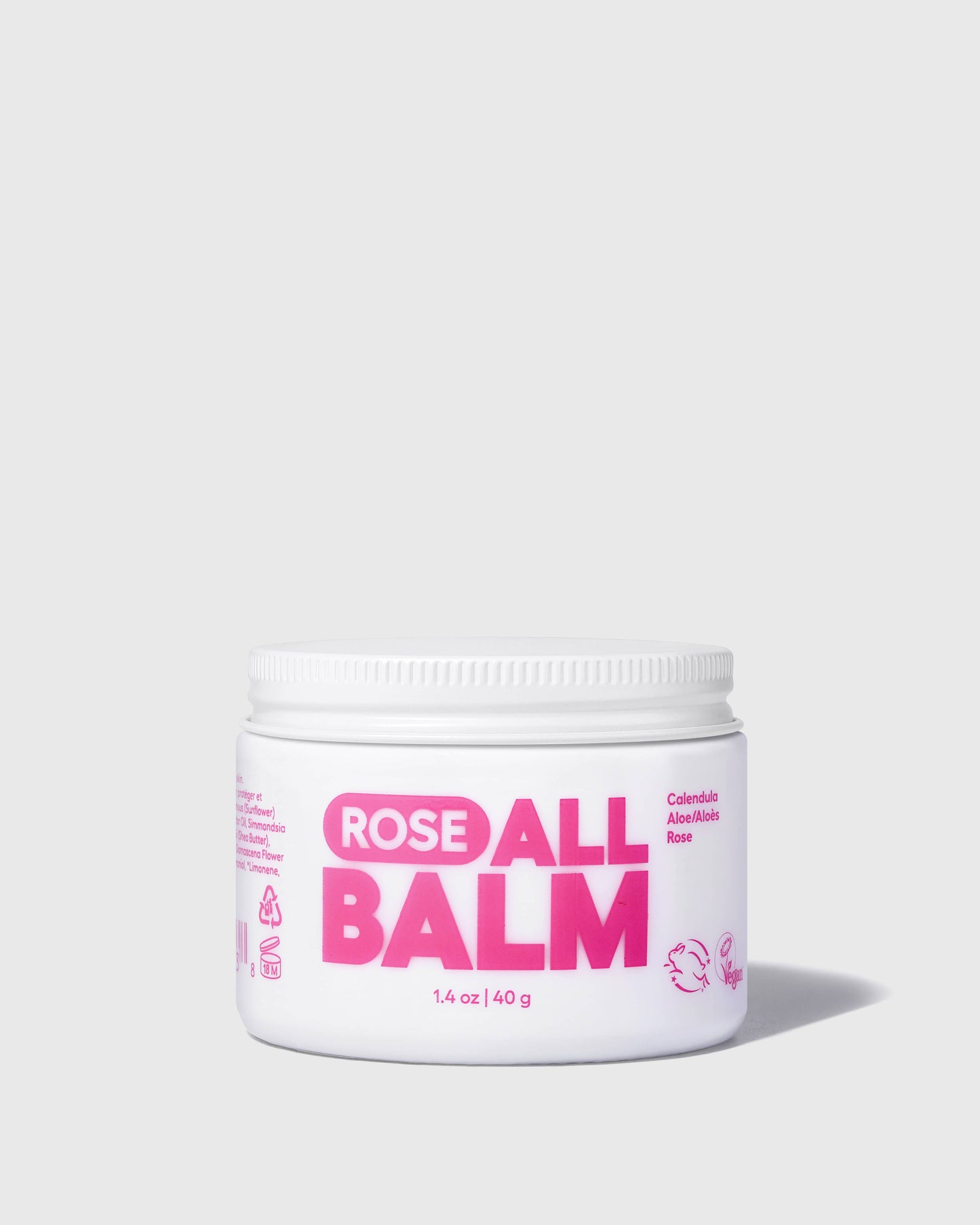 Zizia All Balm Glass Jar-Rose Hand & Lip Balm