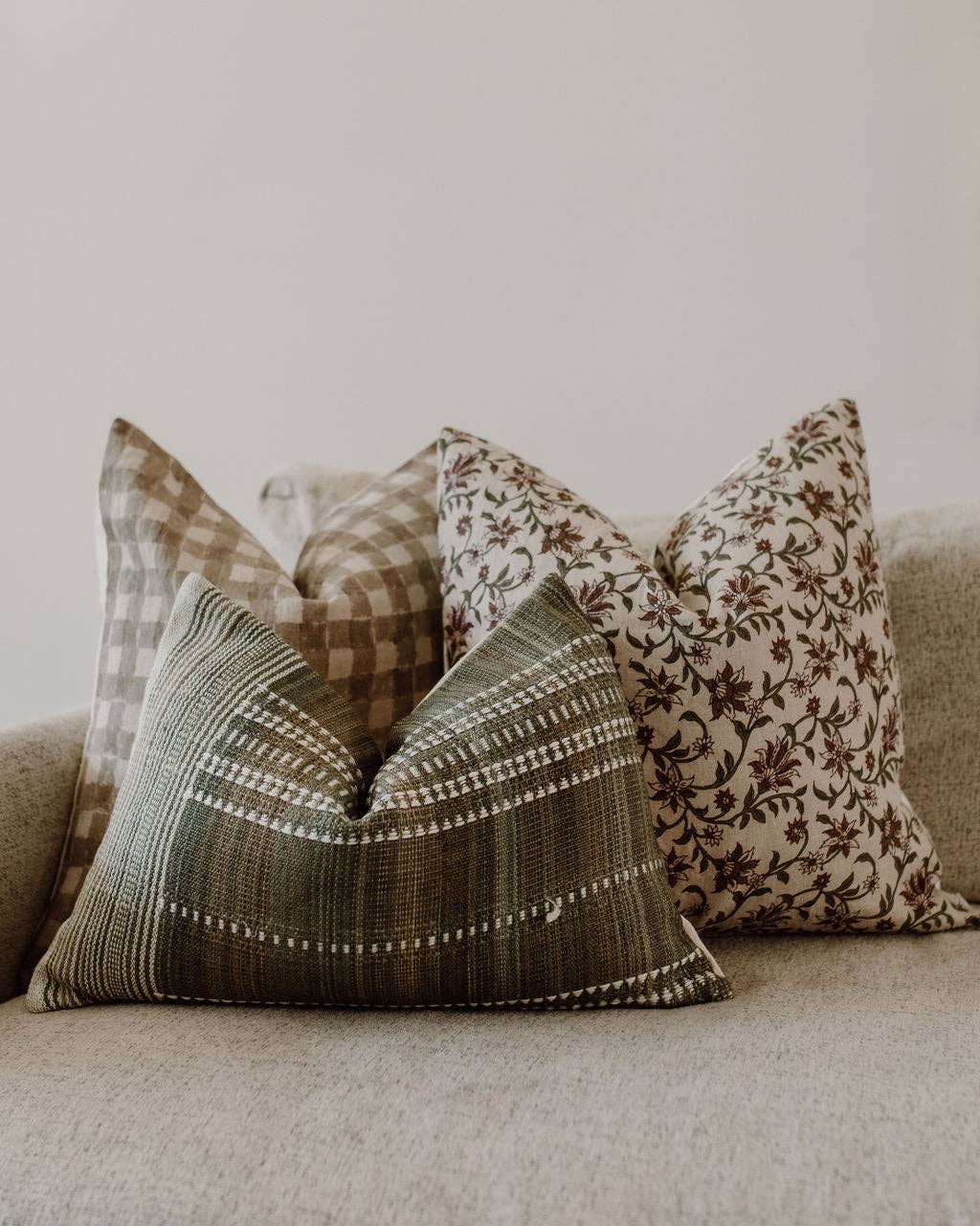 HALIMA - Indian Hand Block Linen Pillow Cover