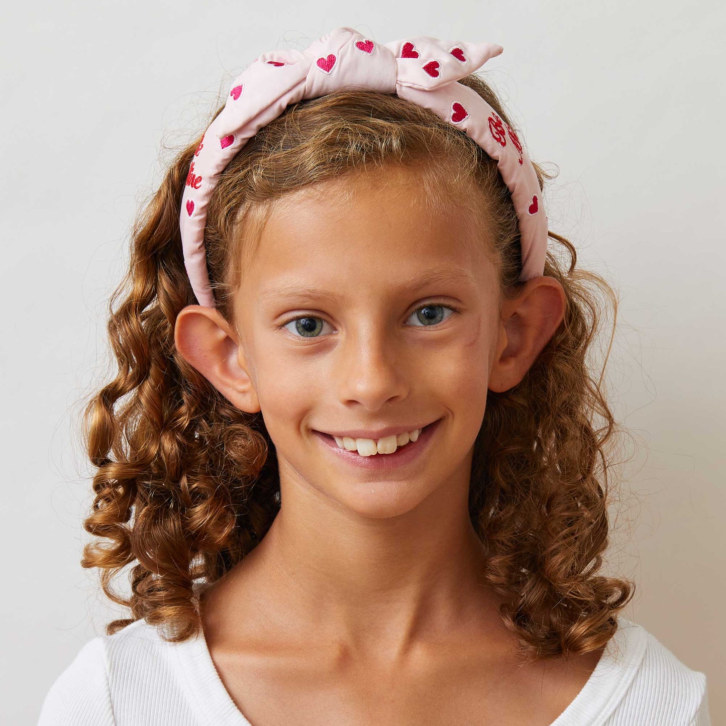 PETAL PINK EMBROIDERED VALENTINES KIDS HEADBAND