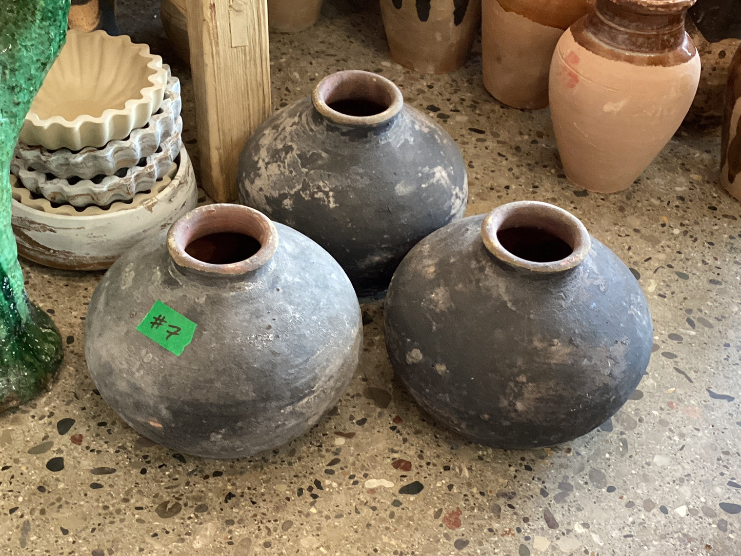 #7 Vintage Vietnamese Short Black Bulb Shape Vessel
