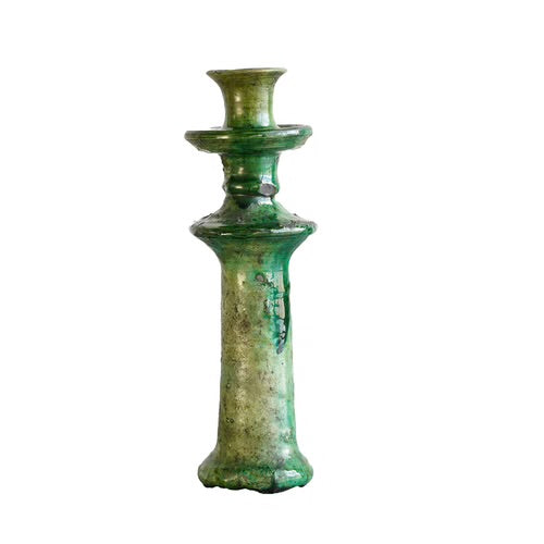 Tamegroute Taper Candle Holder Green Large