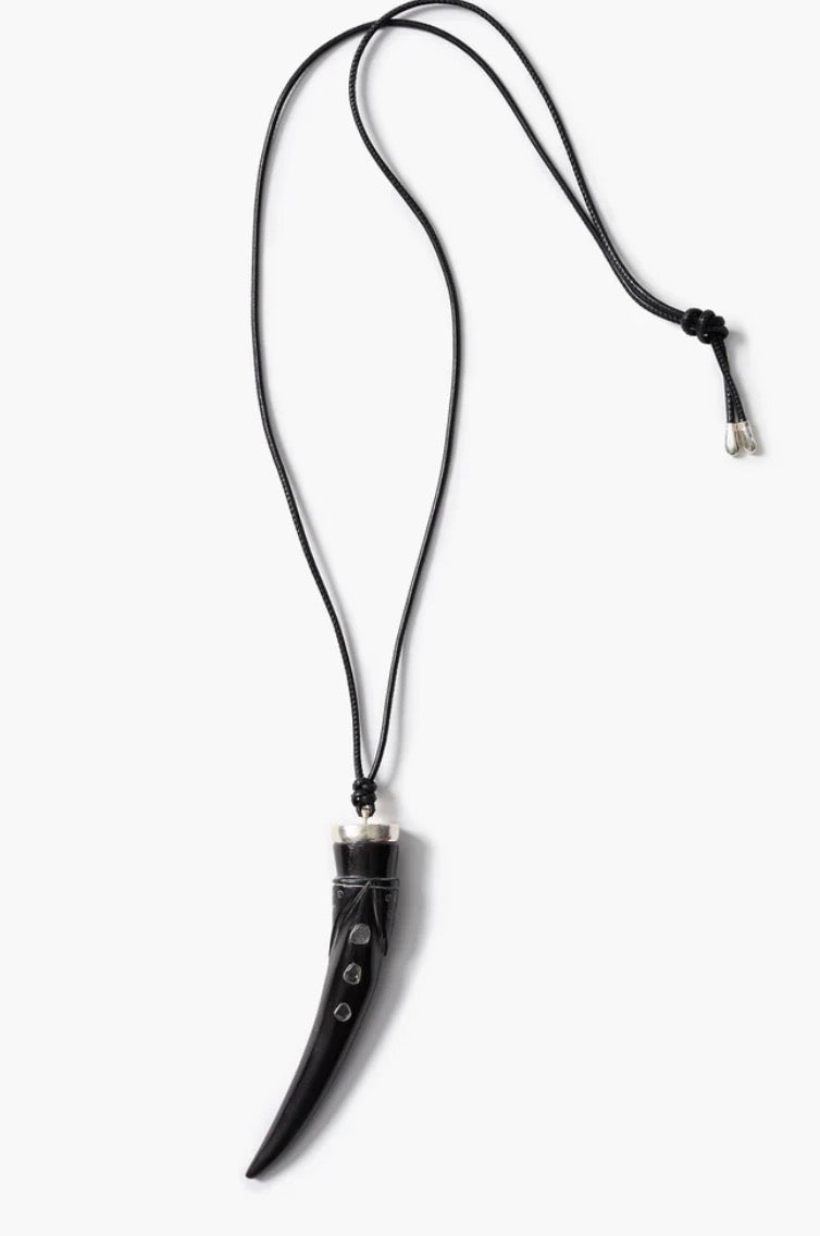 Chan Luu Tusk Charm Necklace Black