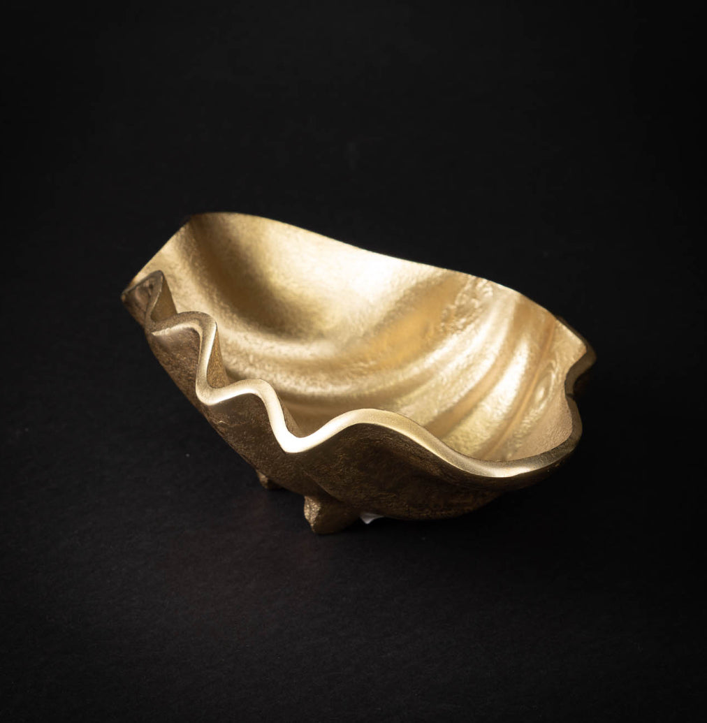 Textured Gold Seashell Bowl