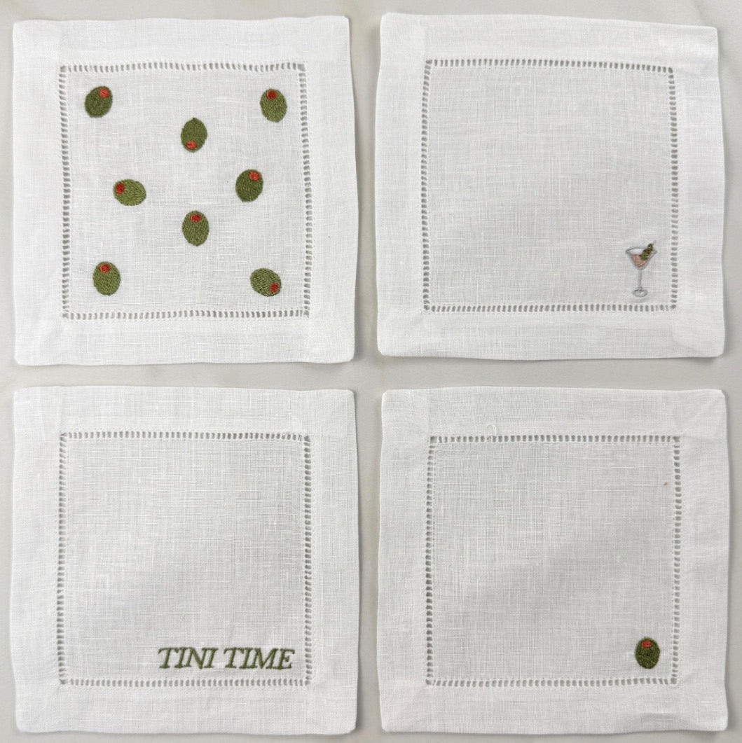 Olive Martini Cocktail Napkins