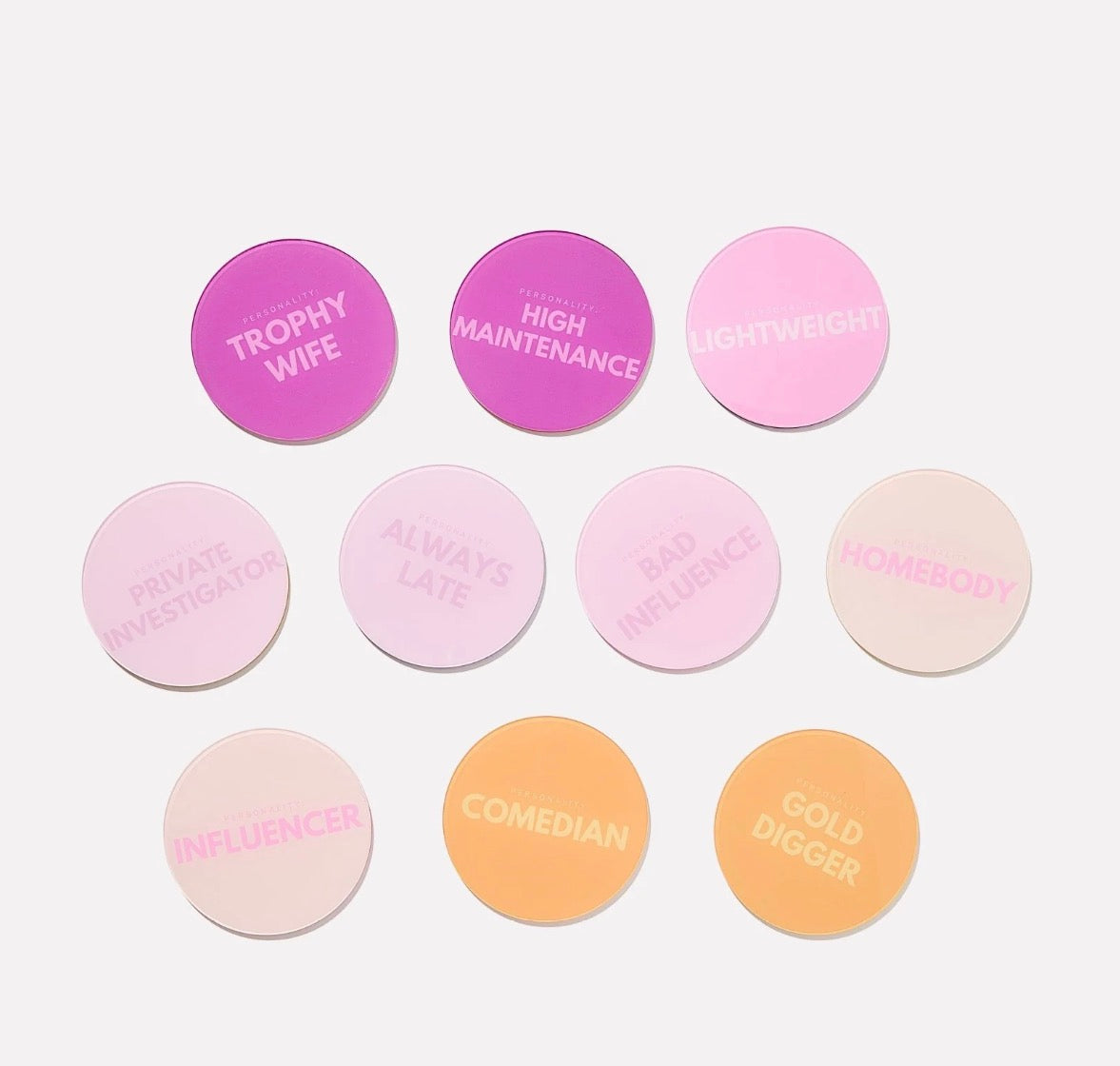 Tart Party Personality Coasters | Set of 10