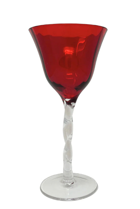 Adriana Wine Glass, Red Set of 2