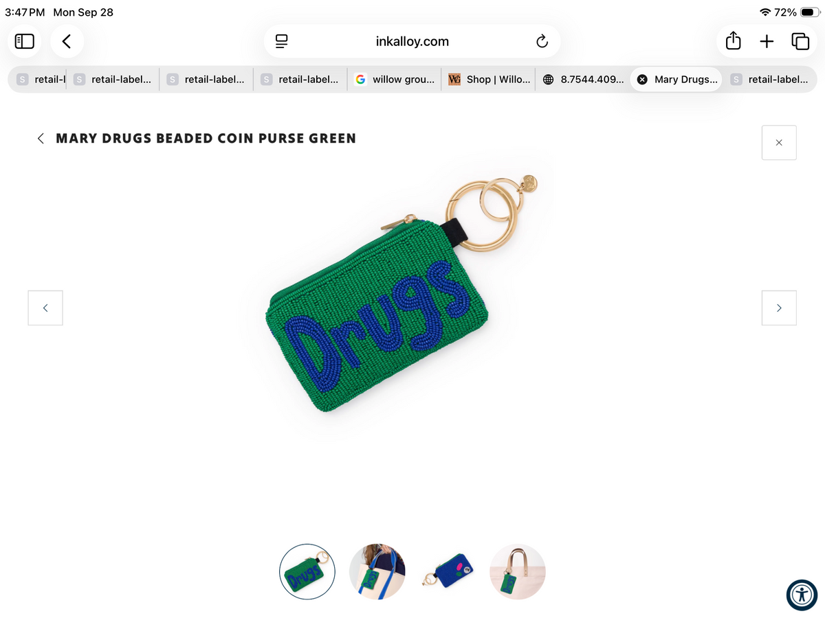 Ink & alloy coin purse