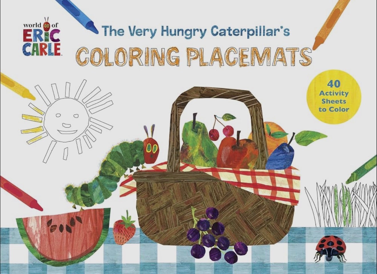 The very hungry caterpillars coloring placemats