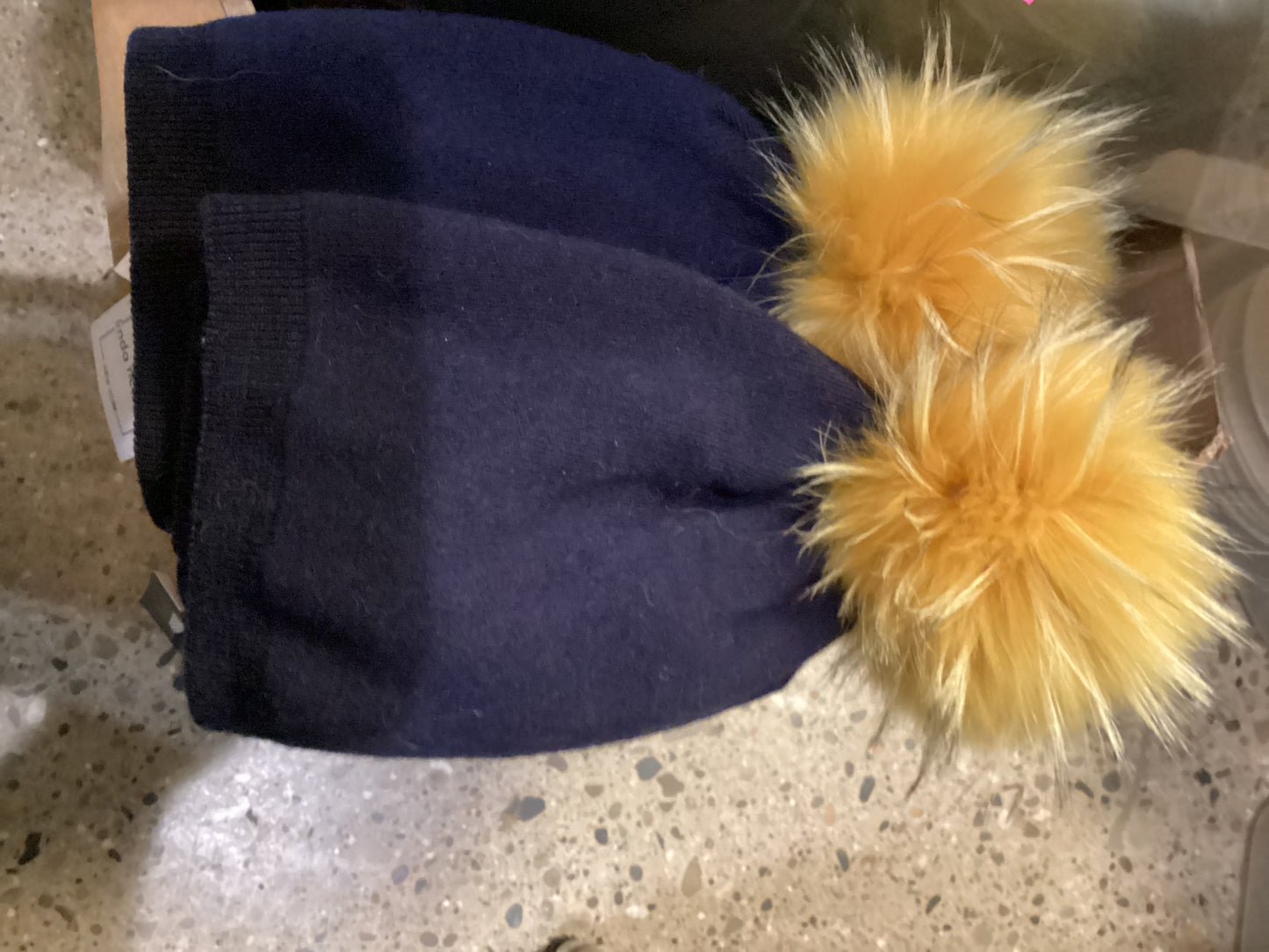 Linda Richards Maize and Blue Pom Hat