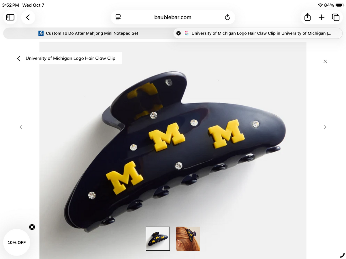 Logo Hair Claw Clip