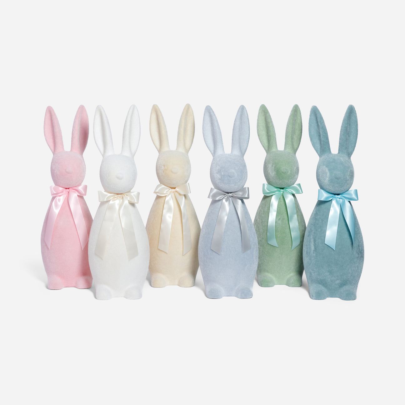 The Flocked Button Nose Bunny-Large