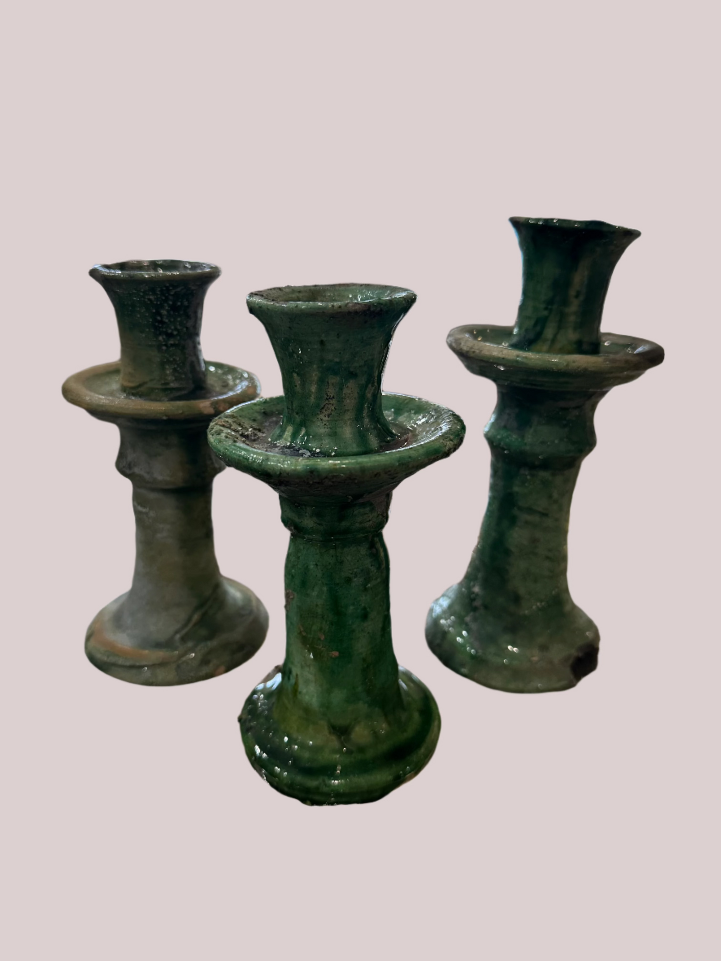 Moroccan Green Glazed Candle holder