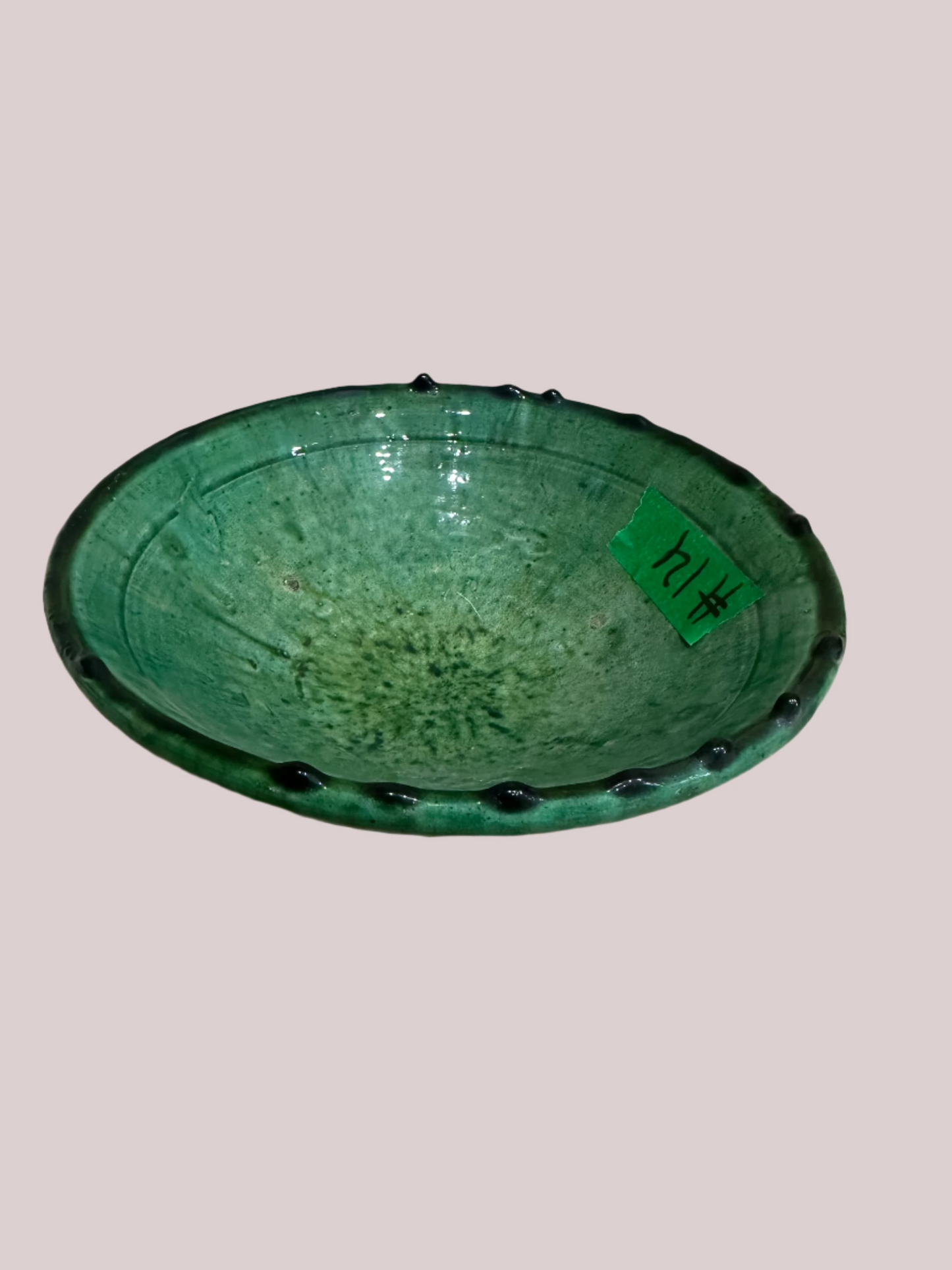 Glazed Moroccan green bowls