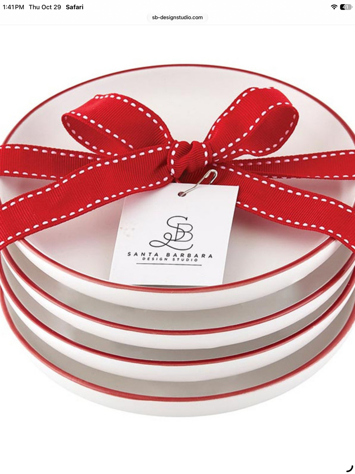 Holiday Appetizer Plates set of 4