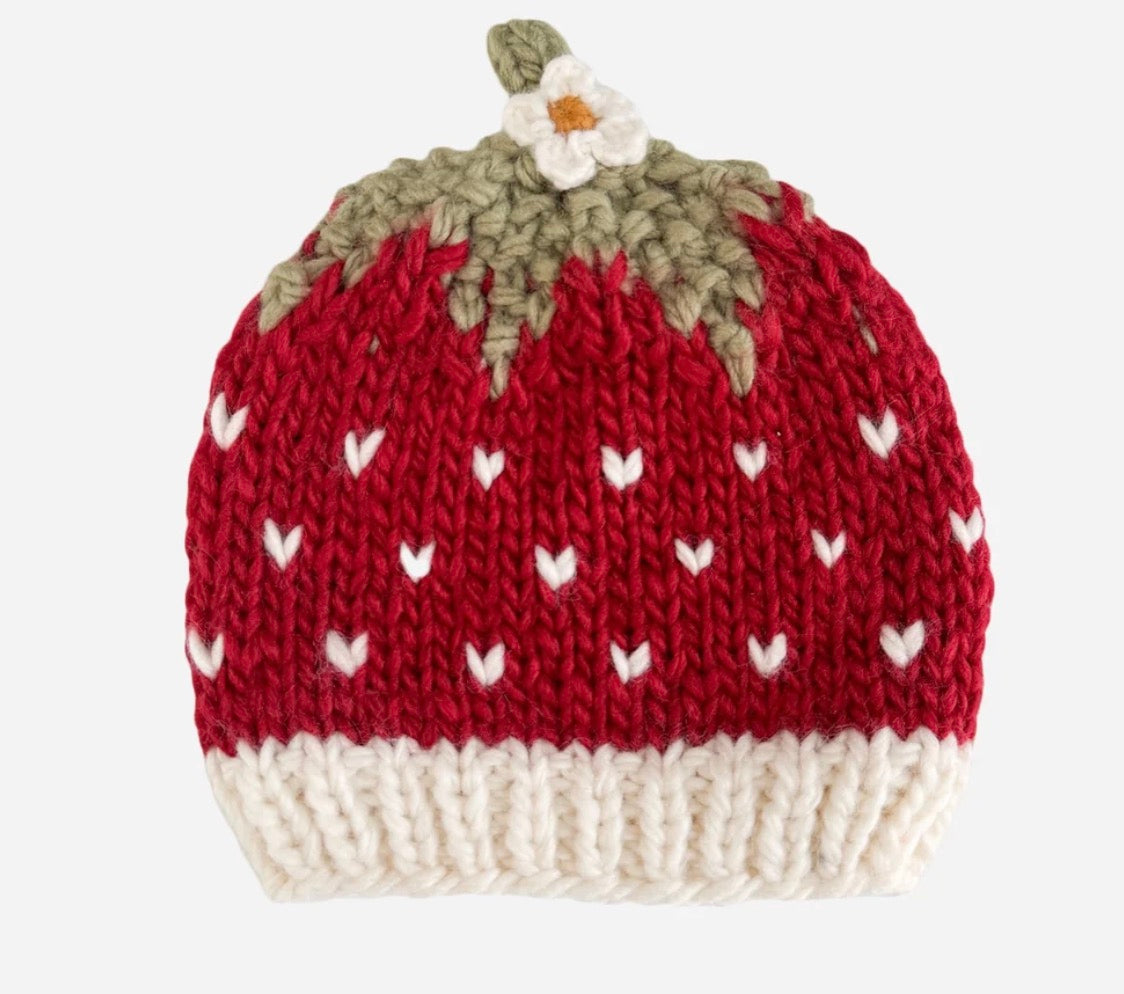 The Blueberry Hill - Strawberry Hat - Red and Cream