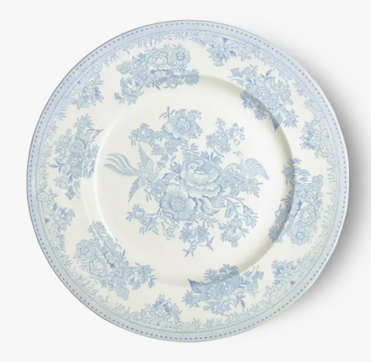 s/2 Blue Asiatic Pheasants Large Plate