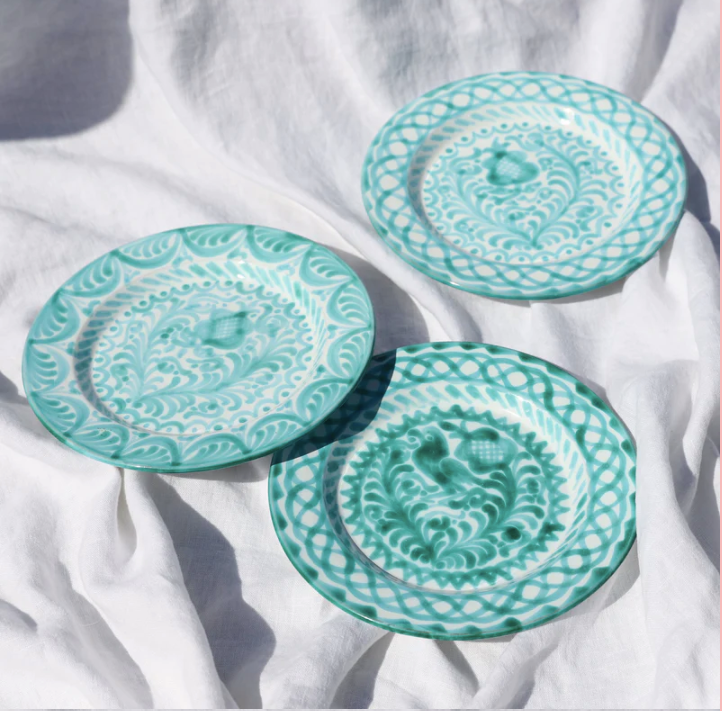 Salad Plate-Hand Painted Traditional Designs set of 2
