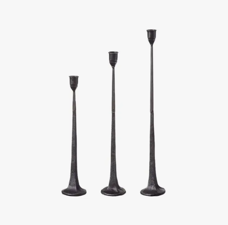 Black Candlestick Holder,Set of 3