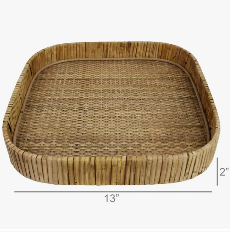 Cayman Tray- Rattan