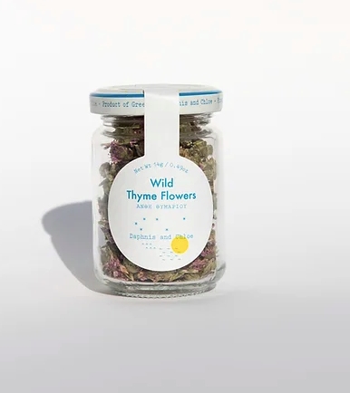 Wild Thyme Flowers Glass Jar