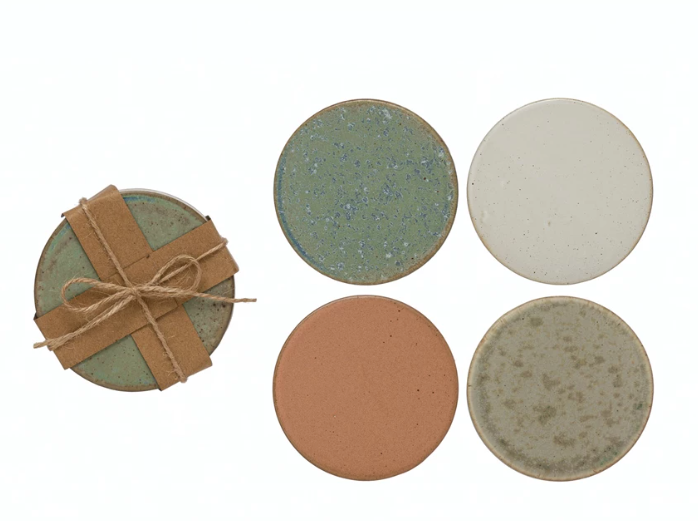Stoneware Coasters,Set of 4