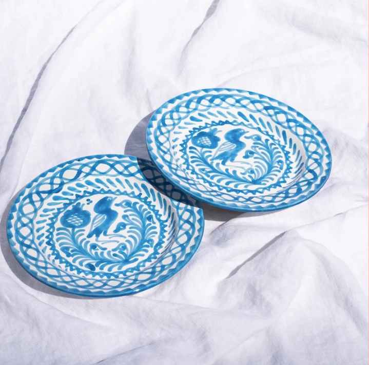 Salad Plate-Hand Painted Traditional Designs set of 2