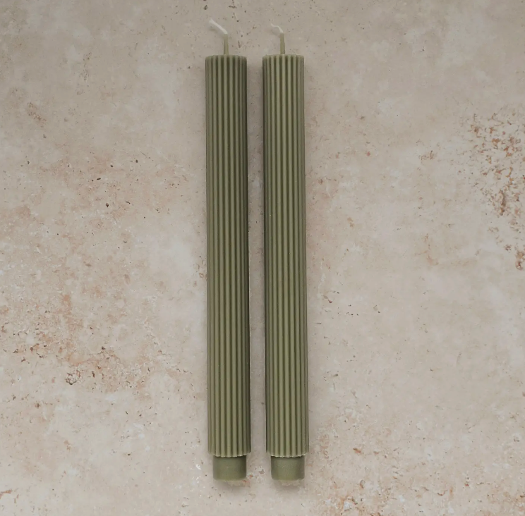 Sage Roman Taper Candle