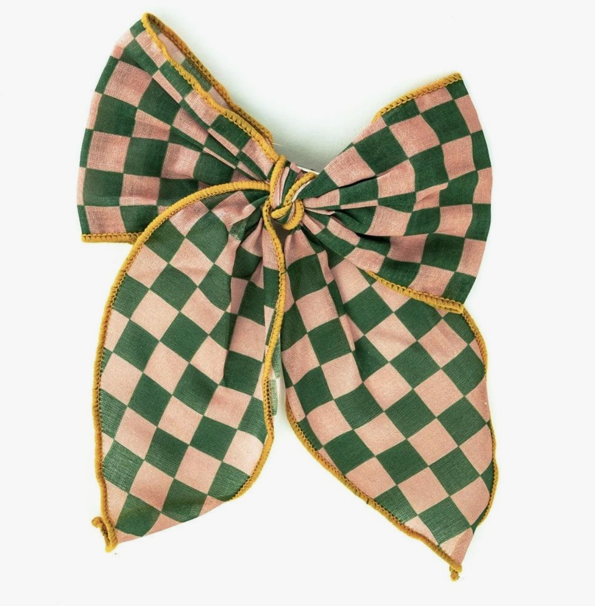 Fable Bow-Mid Size - Checks Sunset + Orchard