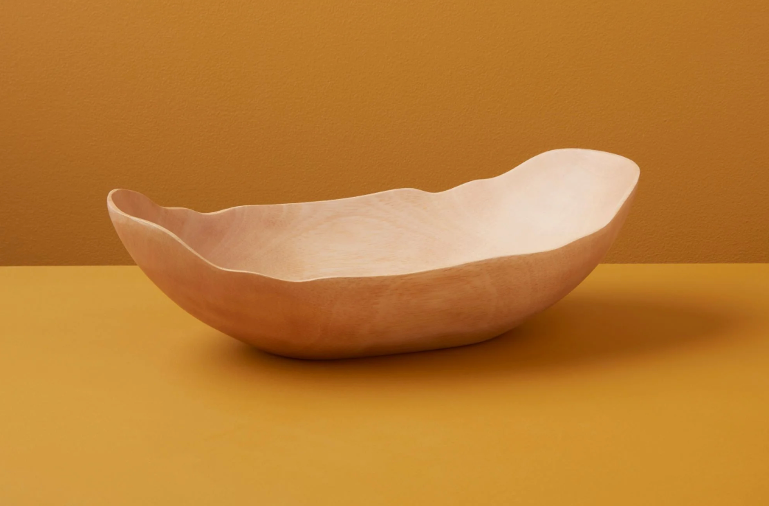 Kiln Mango Wood Petal Bowl, Small